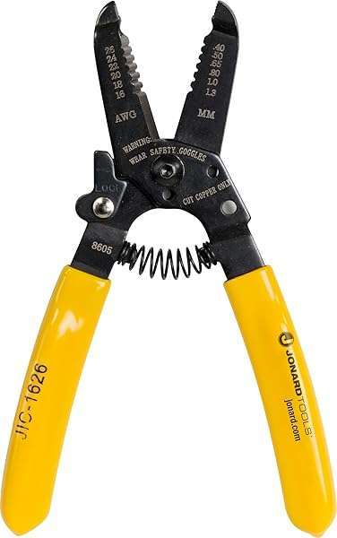 "Jonard Tools JIC-1626 Wire Stripper & Cutter for 16-26 AWG - 6.75" Precision Tool"