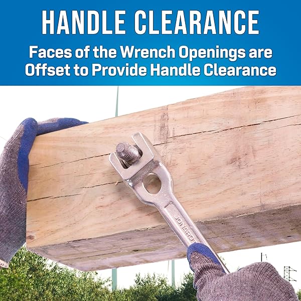 "Jonard Tools JIC-650 Lineman's Double Ended Wrench - 13" Durable Tool for Electricians" - Image 6