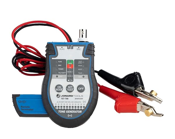 Jonard Tools TET-700BC Coax and Network Cable Tester Toner with ABN Clips for Fast and Accurate Testing