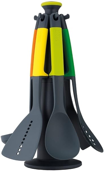 Joseph Joseph Elevate Carousel 6-Piece Nylon Kitchen Utensil Set with Rotating Stand - Colorful & Functional!