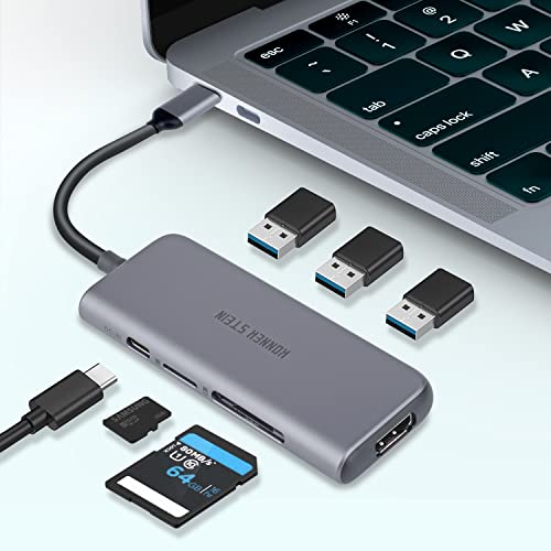 KONNEK STEIN 7-in-1 USB C Hub: 4K HDMI, SD/Micro SD Slots & Power Delivery for MacBook Pro & More - Image 6