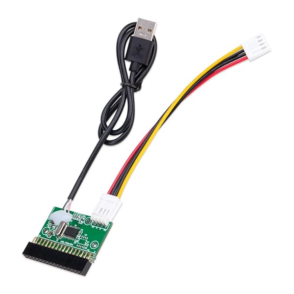 "KOOBOOK 1Pcs 1.44MB 3.5" Floppy Drive to USB Adapter - 34 Pin Connector with Power Cable"