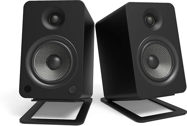 Kanto S6 Black Desktop Speaker Stands for Enhanced Audio Experience and Stylish Home Setup