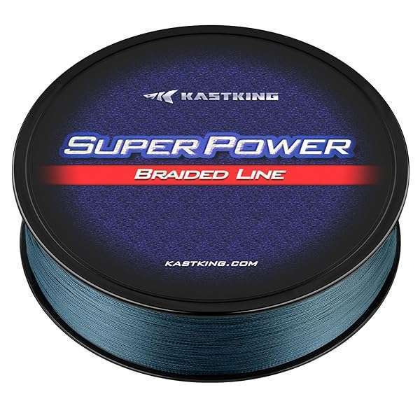 KastKing Superpower Braided Fishing Line 10 LB, 327 Yds - Low-Vis Gray for Ultimate Strength & Stealth