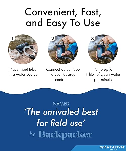 Katadyn Hiker Pro Water Filter: Best Hand Pump for Backpacking, Camping & Emergency Survival - Image 6