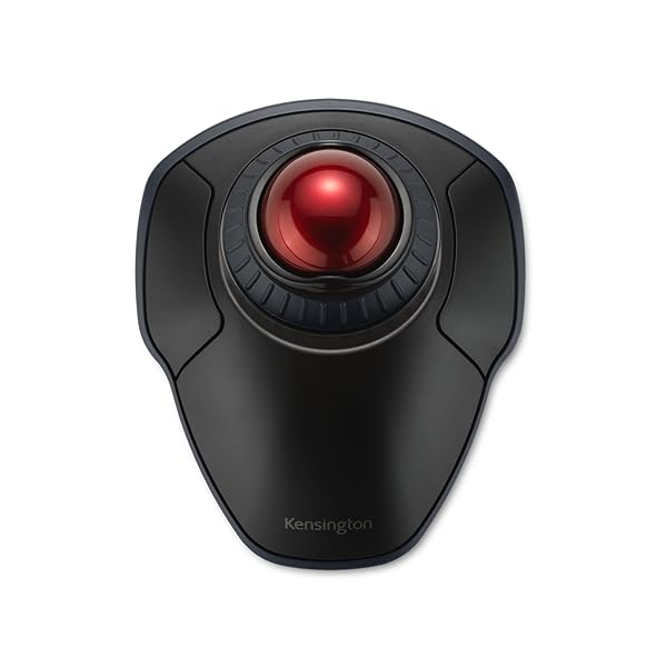 Kensington Buy Kensington Orbit Wireless Trackball with Scroll Ring - Black-Red (K70990WW) for Effortless Navigation