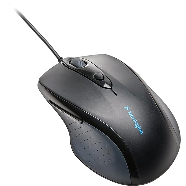 Kensington Pro Fit Full-Size USB Mouse (K72369US) - Ergonomic Black Design for Comfort & Precision