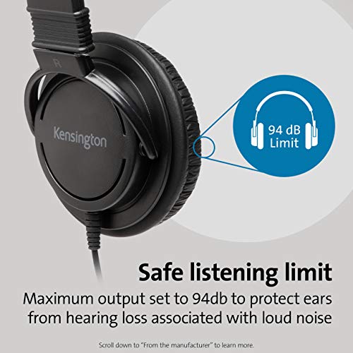 Kensington USB-A Hi-Fi Over-Ear Headphones with 6ft Cord - Premium Sound in Black (K97600WW) - Image 7