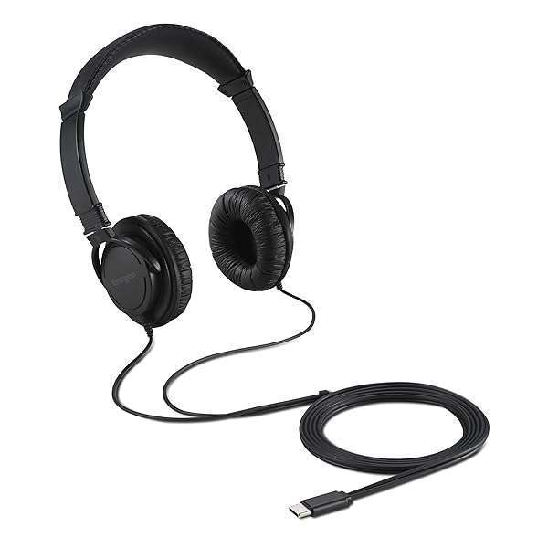 Kensington USB-C Hi-Fi Over-Ear Headphones with 6ft Cord (K97456WW) - Premium Black Audio Experience