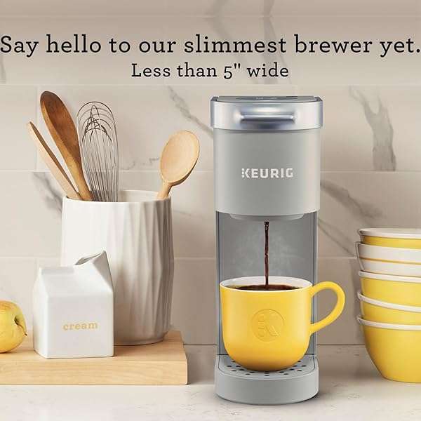 Compact Keurig K-Mini Coffee Maker: Brew 6-12oz, Ideal for Small Spaces, Studio Gray with Cord Storage - Image 4