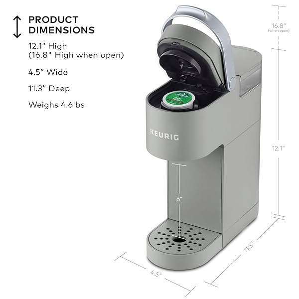 Compact Keurig K-Mini Coffee Maker: Brew 6-12oz, Ideal for Small Spaces, Studio Gray with Cord Storage - Image 10