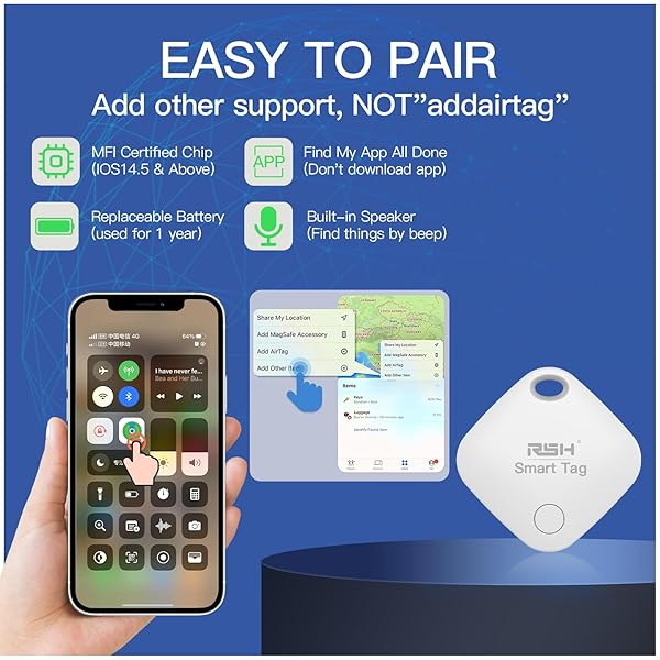 Air Tracker Tag 4 Pack Bluetooth Luggage Tracker tag Locator Works with Apple Find My,Smart Tracker for Suitcase, Bag, Backpack, Wallet,Replaceable - Image 2