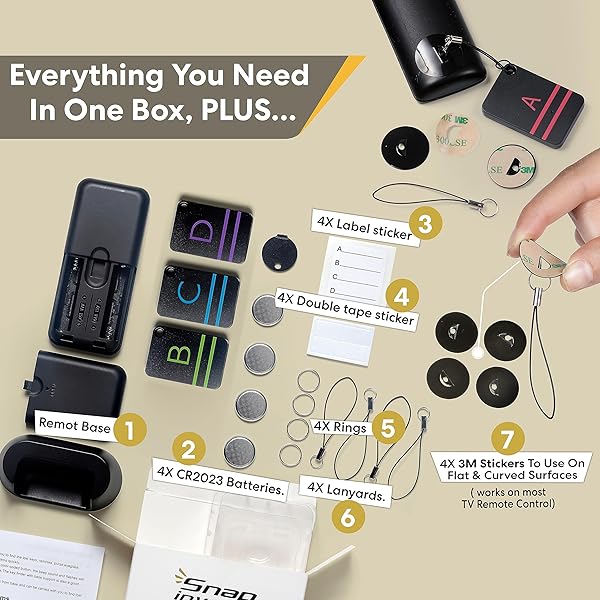 Key Finder & TV Remote Tracker: Locate Lost Keys, Purse & More with Beeper Tags - Image 4