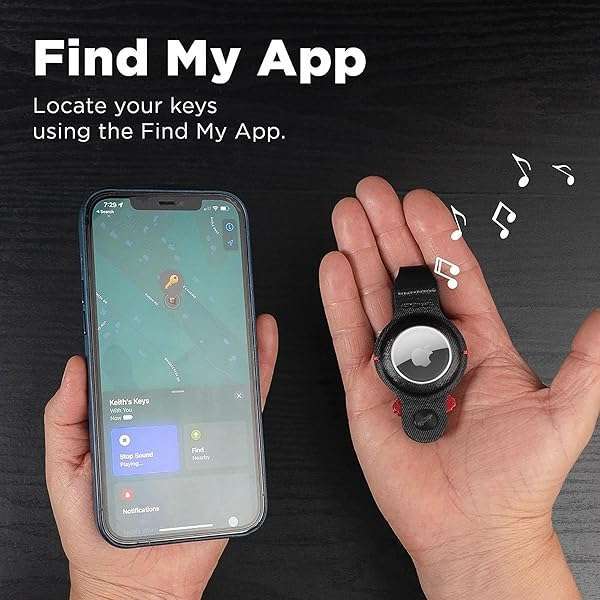 KeySmart Air: Compact Keyholder & Case for Apple AirTag - Smartshield Leather Keychain with Carabiner Keyring - Image 4