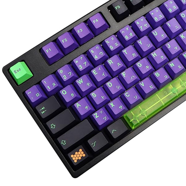 Buy MOLGRIA 134 Purple Black Keycaps Set - PBT Cherry Profile for Gateron, Kailh, MX Keyboards | Perfect for Gaming!