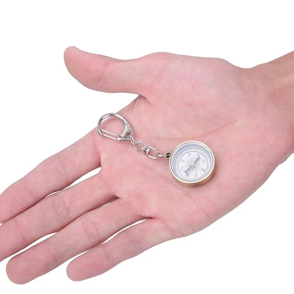 Vintage Keychain Compass Set - 2 Zinc Alloy Pocket Navigators for Camping & Hiking Adventures - Image 5