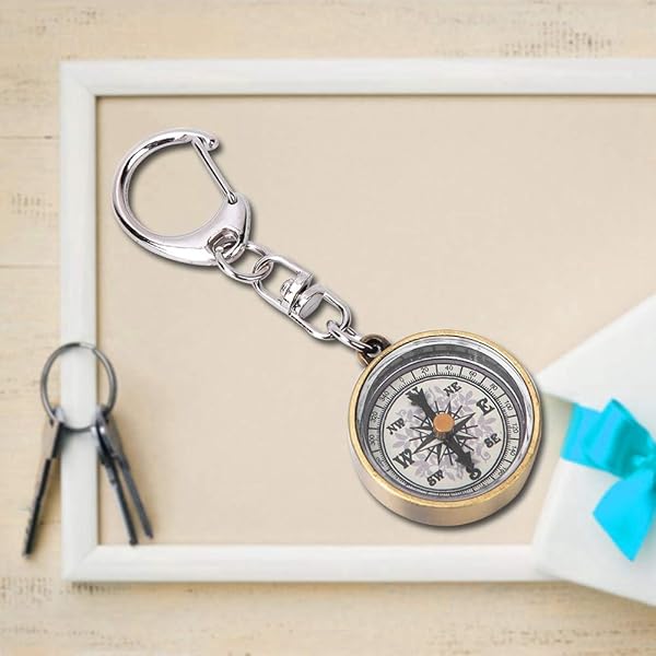 Vintage Keychain Compass Set - 2 Zinc Alloy Pocket Navigators for Camping & Hiking Adventures - Image 7