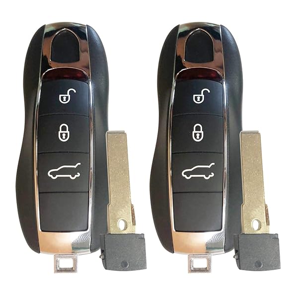 Keyless Entry Remote Car Key Fob for Porsche Panamera, 911, Cayenne - AUTOKEYMAX KR55WK50138 (Pair)