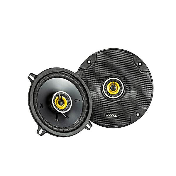 Kicker 46CSC54 CS-Series 5.25-Inch Coaxial Speakers - 4-Ohm Pair for Superior Sound Quality