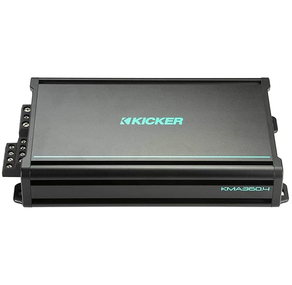 Kicker 48KMA3604 KMA360.4 4x90w Weather-Resistant Full-Range Amplifier for Superior Sound Quality