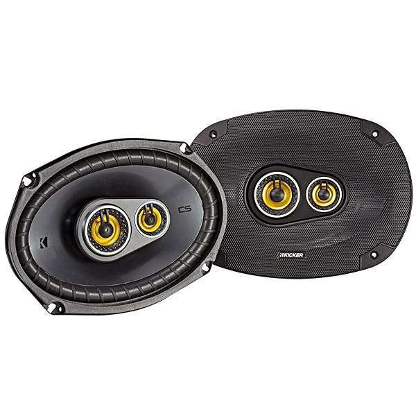 Upgrade Your Sound: Kicker CS Series 150W 6x9 Inch Car Audio Coaxial Speakers - Black Pair