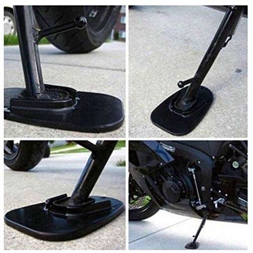 Universal Black Motorcycle Kickstand Pad - Side Stand Support for Soft Ground Parking - Image 5