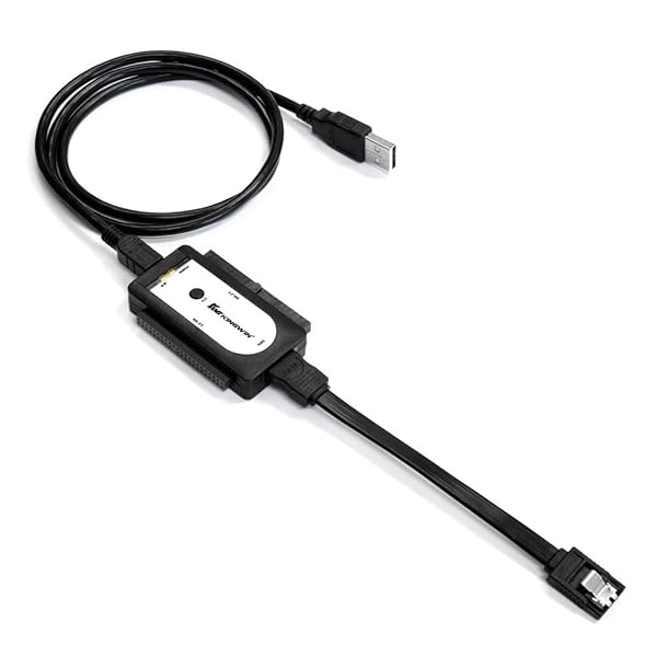 "Kingwin USI-2535 USB 2.0 to SATA/IDE Adapter for 2.5", 3.5", 5.25" Drives - One Touch Backup & Power Supply Included"