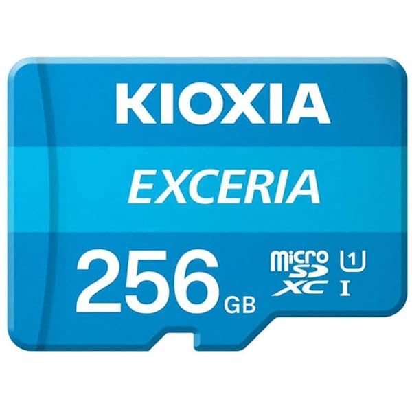 KIOXIA EXCERIA 256GB microSD Memory Card Class 10 Up to 100 MBs Read Speed Blue