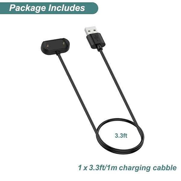 Buy Kissmart Magnetic Charger Cable for Amazfit GTS 3, GTR 3, GTR 3 Pro & T-Rex 2 - Fast Charging & Durable Cord - Image 6