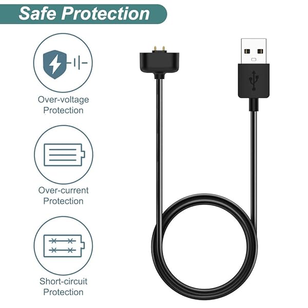 Kissmart Charger for Amazfit Band 7, Replacement USB Magnetic Charging Cable Cord Accessories for Amazfit Band 7 Fitness Tracker [2Pack - 3.3ft 1m] - Image 7