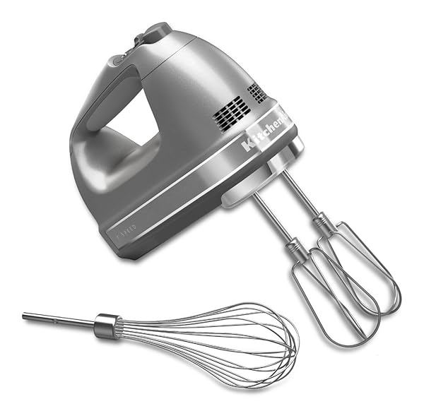 KitchenAid 7-Speed Hand Mixer KHM7210 in Contour Silver - Perfect for Baking & Cooking