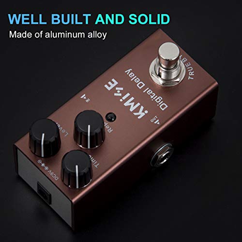 Kmise Digital Delay Pedal for Electric Guitar - Mini, True Bypass, DC 9V Effects - Image 3