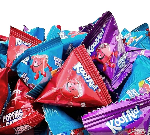 FUNTASTY Kool-Aid Popping Candy 40 Count - Assorted Fruit Flavors for Parties: Tropical Punch, Grape, Cherry Treats
