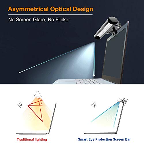 Koostone Monitor Light Bar: 3 Color Modes & 10 Brightness Levels for Optimal e-Reading & Task Lighting - Image 6