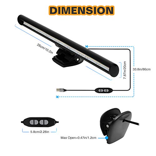 Koostone Monitor Light Bar: 3 Color Modes & 10 Brightness Levels for Optimal e-Reading & Task Lighting - Image 8