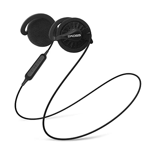 Koss KSC35 Wireless Bluetooth Ear Clip Headphones with Microphone and 6 Hour Battery Life Black