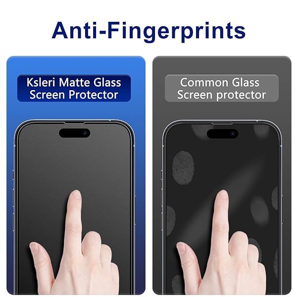 Ksleri 2 Pack Matte Glass Screen Protector for iPhone 14 Pro Max 6.7-inch 2022 with Easy Installation Frame, Anti-Glare Anti-Fingerprint, No - Image 3