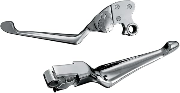 Boss Blades Adjustable Clutch Lever for 1996-2017 Harley-Davidson - Kuryakyn 1080 Chrome & Black Handlebar Accessory - Image 2
