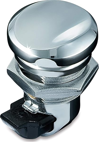 Upgrade Your Harley: Kuryakyn 1467 Chrome Push Button Fuel Door Latch (1992-2019)