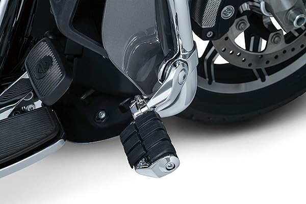 "Upgrade Your Ride: Kuryakyn 4523 Motorcycle Foot Controls with Dually ISO Pegs for 1-1/4" Engine Guards"