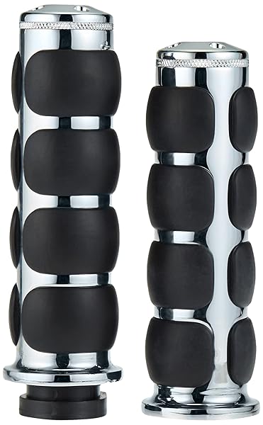 Buy Kuryakyn 6236 ISO Handlebar Grips for Honda & Triumph Motorcycles - Chrome, Premium Quality