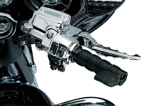 Buy Kuryakyn 6318 ISO Contoured Throttle Boss - Universal Motorcycle Grip, Gloss Black, Right Side Only