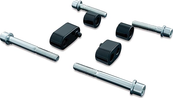 Upgrade Your Ride: Kuryakyn 7509 Driver Floorboard Extension Spacers for 2009-19 Harley-Davidson - Gloss Black