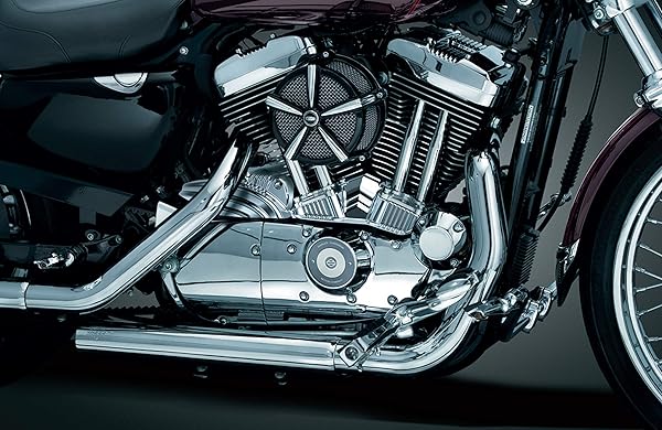 Buy Kuryakyn 9514 Mach 2 Air Cleaner for Harley-Davidson - Custom Black/Chrome Filter Assembly - Image 4