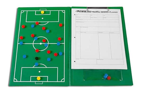 "Kwik Goal Soccer Magnetic Board Green - 8.5" x 12" Coaching Tool for Effective Game Strategy"