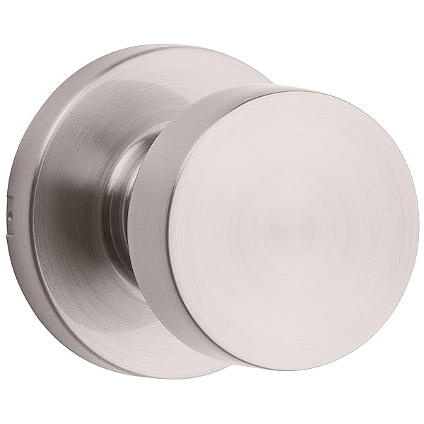 Kwikset Pismo Satin Nickel Passage Door Knob - Non-Locking Handle with Microban for Closets & Hallways - Image 2
