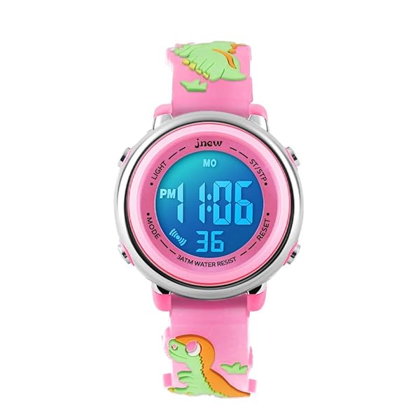 L LAVAREDO Kids Waterproof Sports Watch for Girls Ages 3-12 Cute Cartoon Digital 7 Color Lights Wrist Watch - Image 2