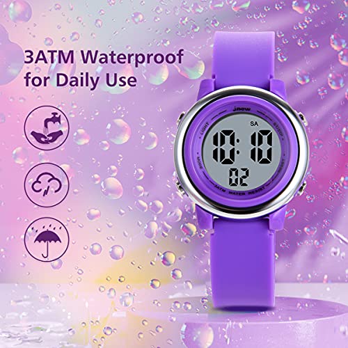 L LAVAREDO Kids Waterproof Sports Watch for Girls Ages 3-12 Cute Cartoon Digital 7 Color Lights Wrist Watch - Image 7