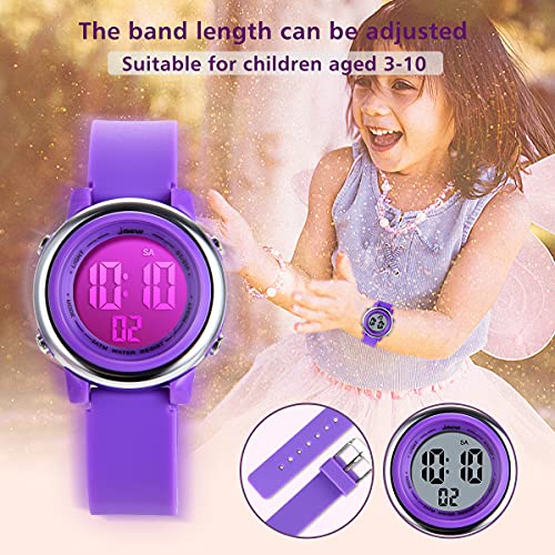 L LAVAREDO Kids Waterproof Sports Watch for Girls Ages 3-12 Cute Cartoon Digital 7 Color Lights Wrist Watch - Image 8