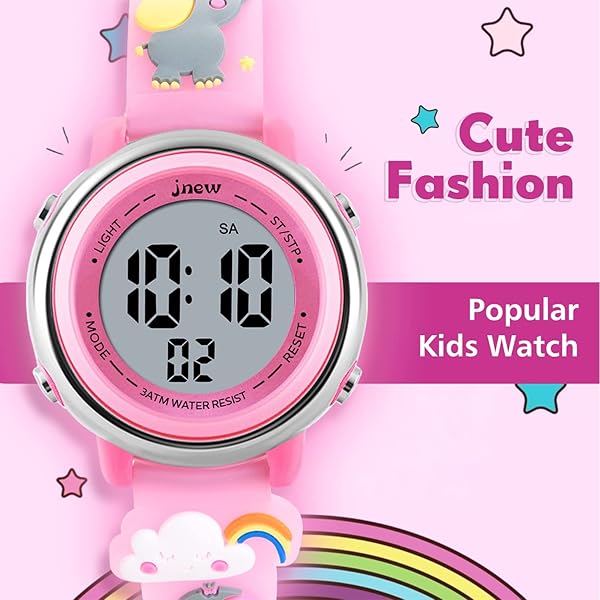 Shop L LAVAREDO Kids Watches: Waterproof 3D Cartoon Digital Watch for Girls Ages 3-12 with 7 Color Lights - Image 5